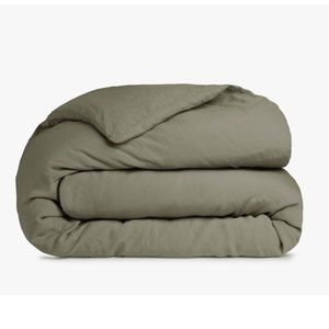 Parachute Queen Size Linen Duvet in Moss